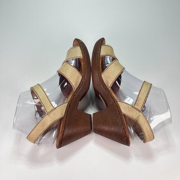 Born Belinda Brown Leather Adjustable Ankle Strap Sandals B20411 Women’s Size 7 - Picture 7 of 11